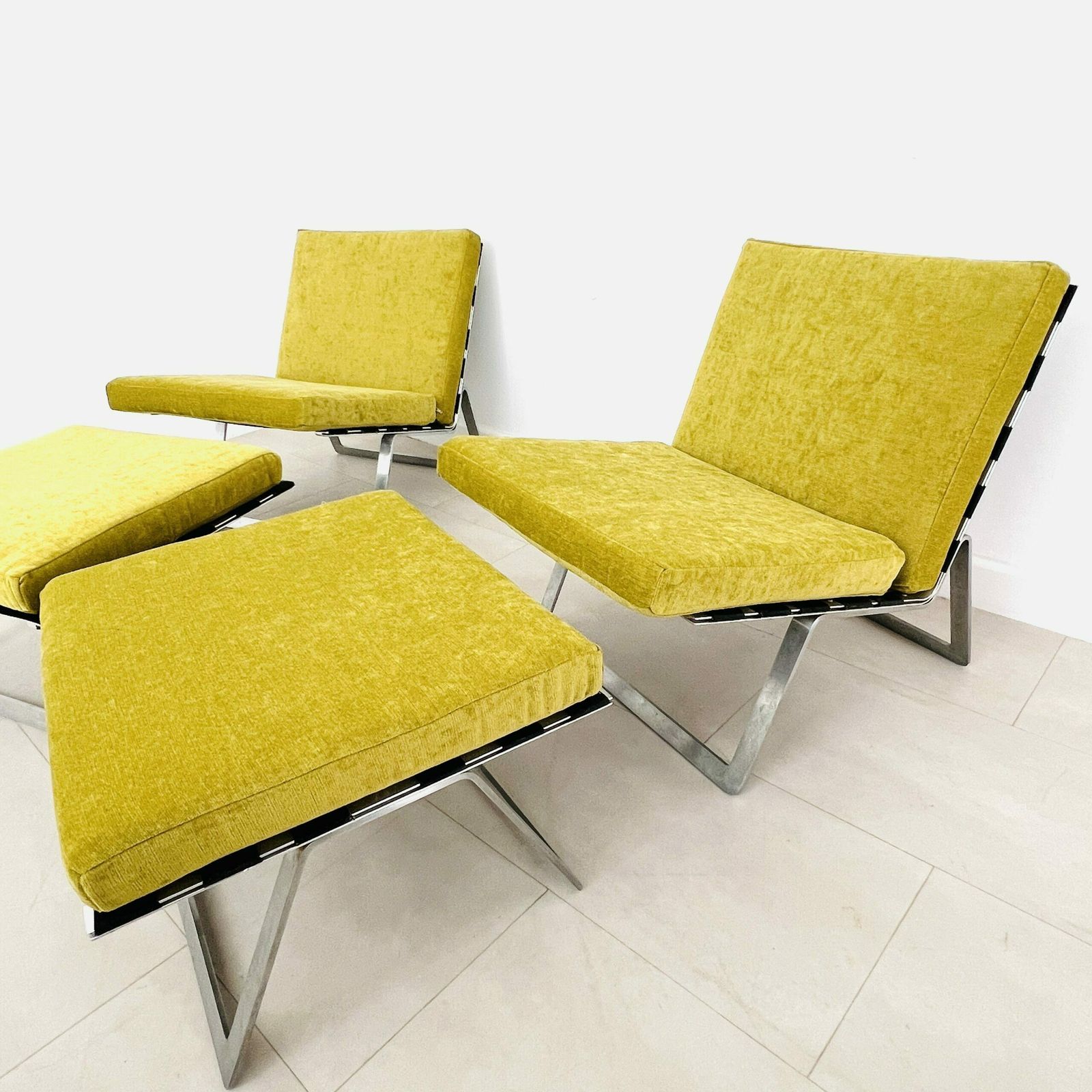 British Easy Chairs And Footstools By William Plunkett