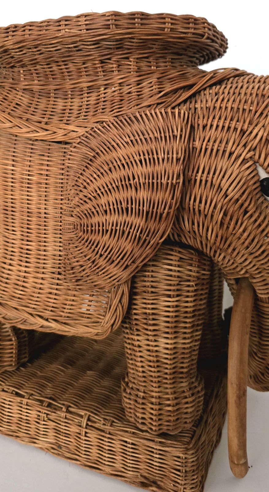 Mid Century French Wicker Elephant Table. photo for sale