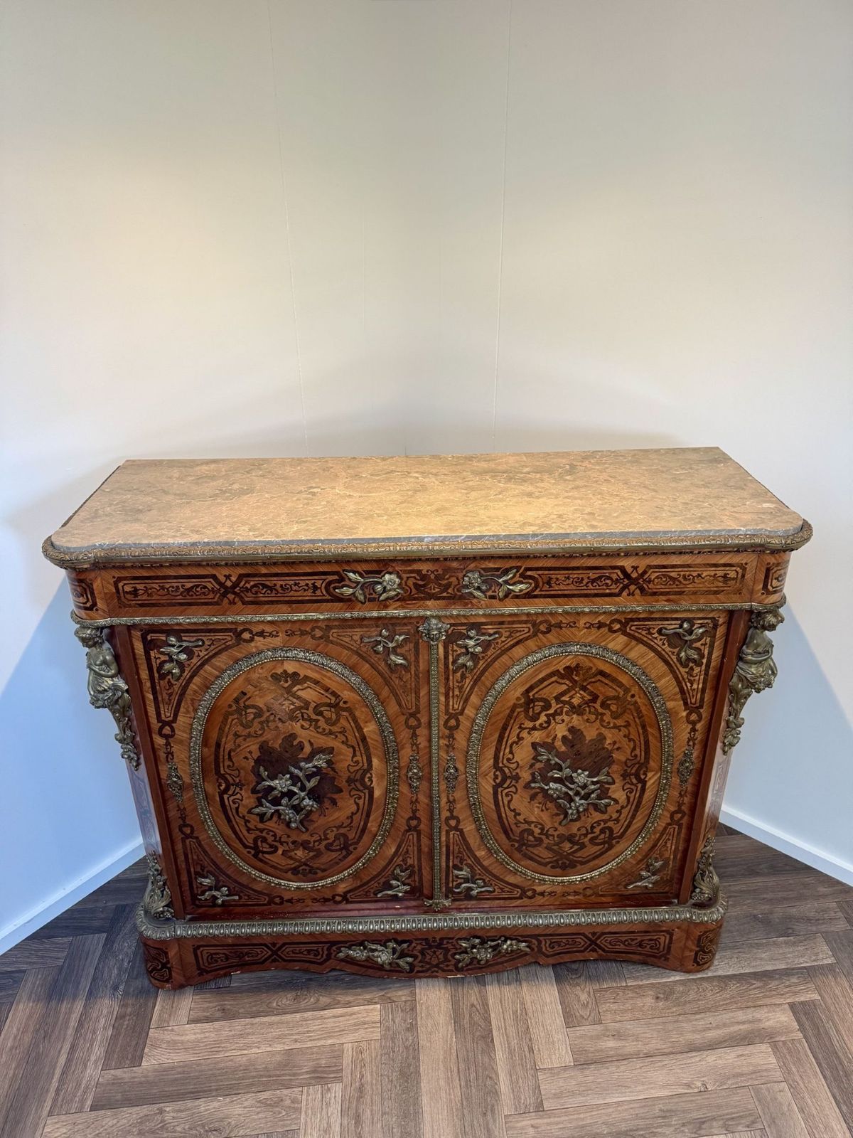 Exquisite Quality Antique 19th Century French Marquetry Inlaid Cabinet photo buy
