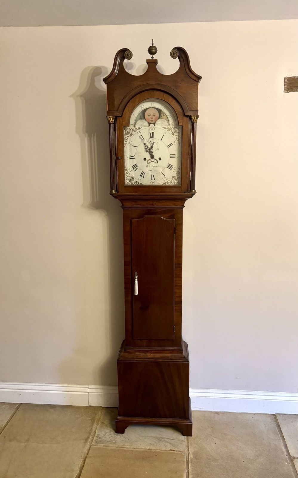 Impressive Quality Antique George III Mahogany Eight Day Longcase Clock photo vintage