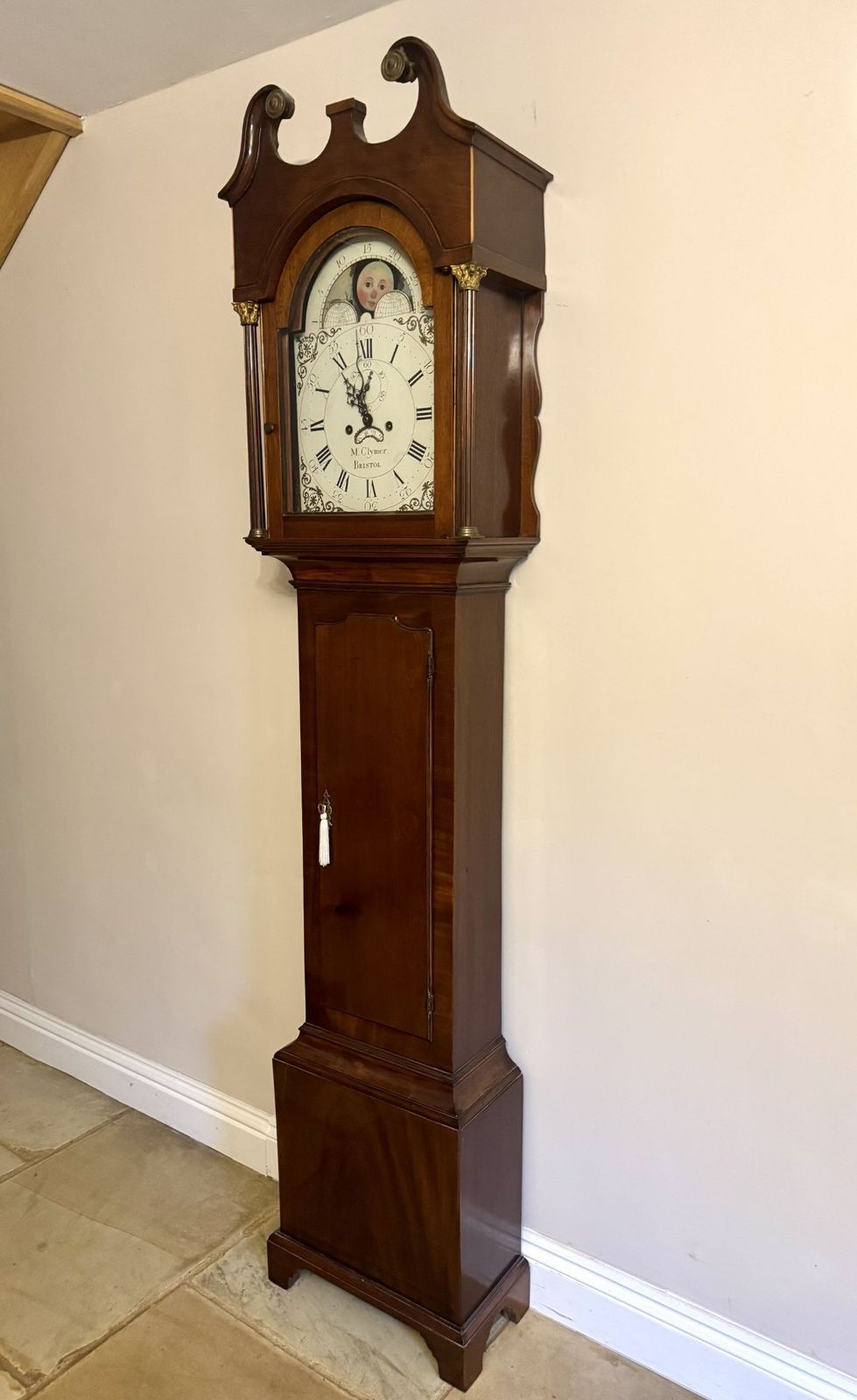 photo furniture Impressive Quality Antique George III Mahogany Eight Day Longcase Clock