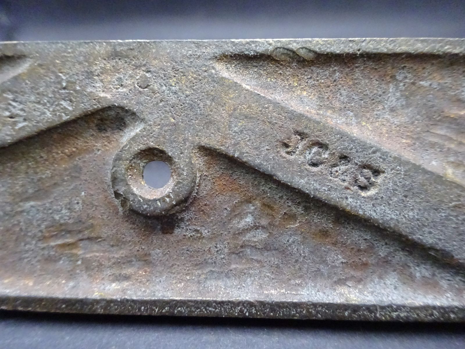 Home Fixtures Rare Original Victorian Brass Tube Door Pull With Thumb Bit For Latch, James Cartland & Sons 1880s photo