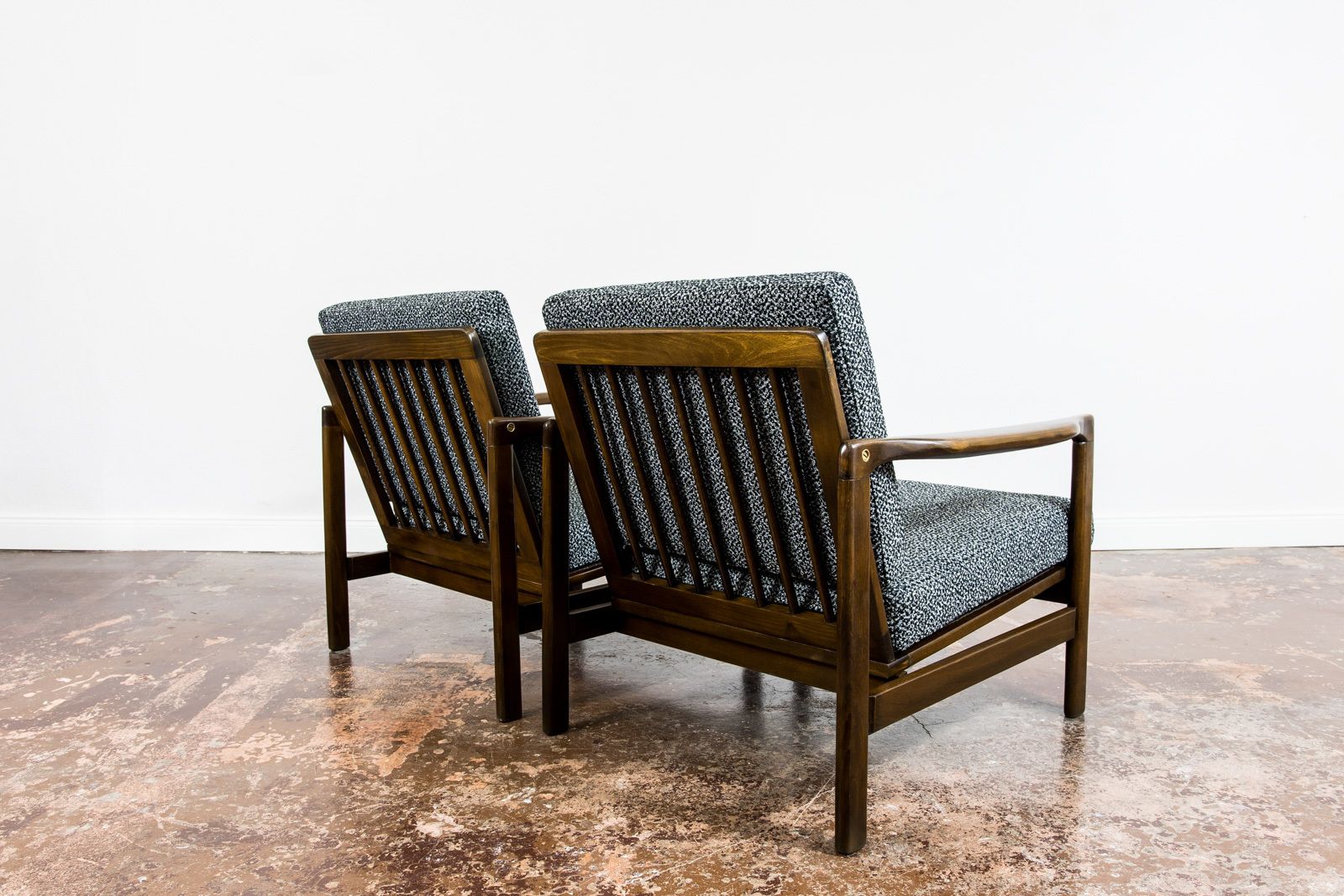 photo for sale Mid Century Modern Armchairs By Zenon Bączyk, 1960's, Set Of 2