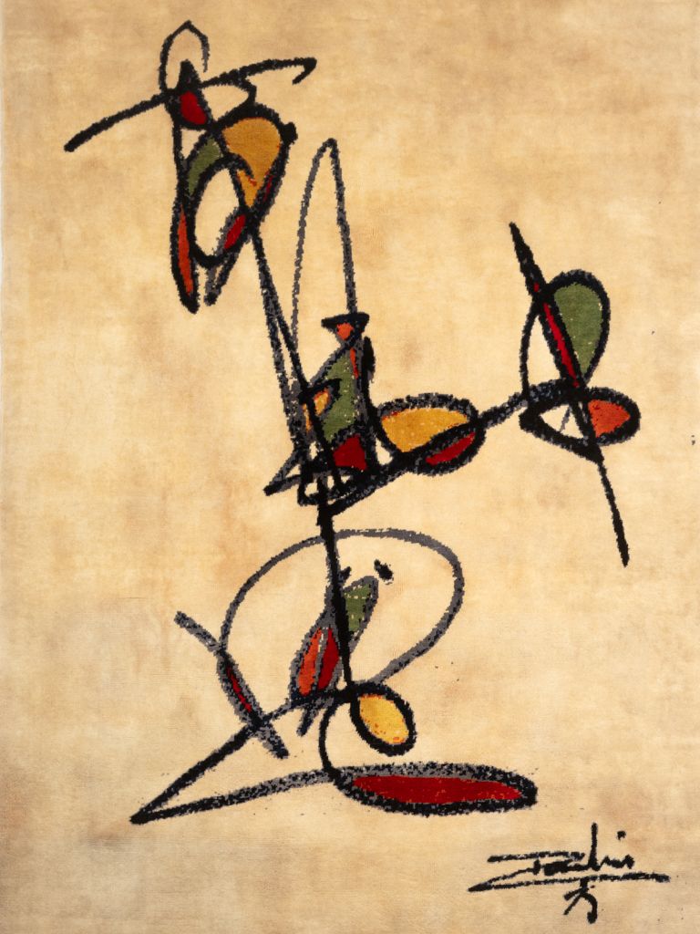 Dan Hôo. Hand Knotted Tapestry In Merino Wool. Contemporary. photo furniture