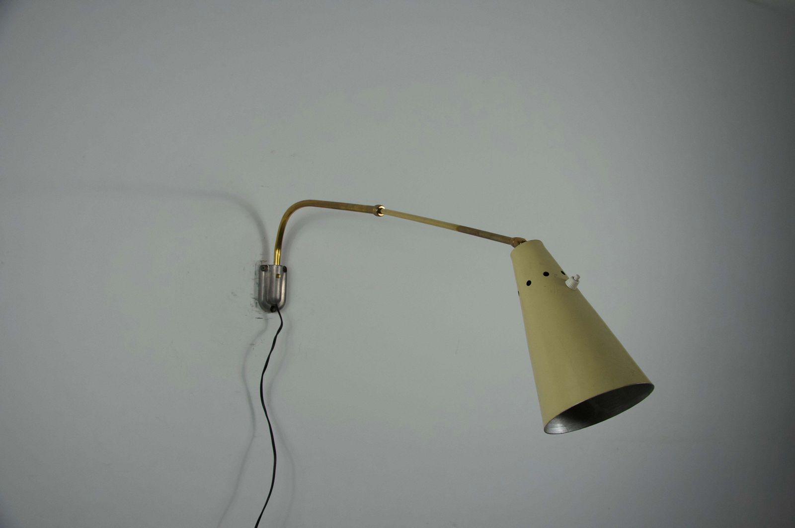 Lighting Adjustable Brass Wall Lamp Attr. To Oluce, Italy, 1960s photo