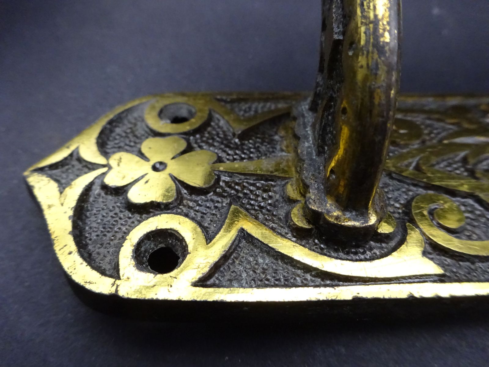 220.0 Rare Original Victorian Tube  Door Pull For Latch Late 1800s photo