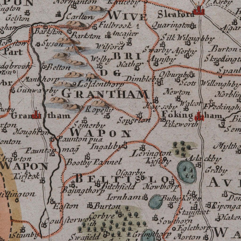 photo for sale Antique Lincolnshire Map, English, County Cartography, Robert Morden, Victorian