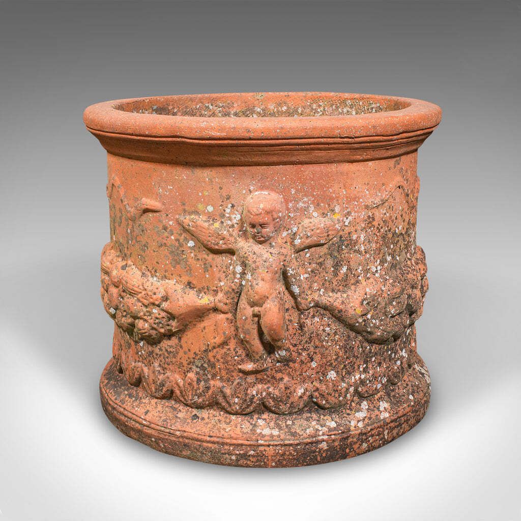 Antique Patio Jardinière, English, Terracotta, Veranda Planter Pot, Edwardian photo furniture