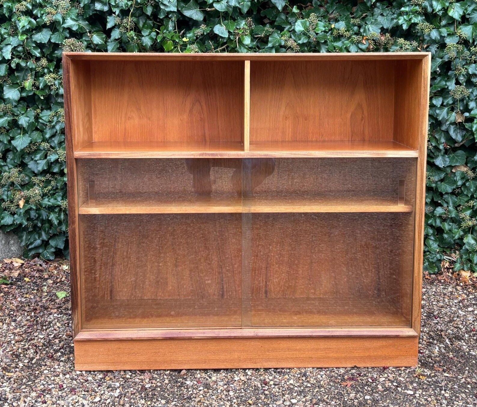Mid Century Glazed Bookcase Cabinet C.1970s photo for sale
