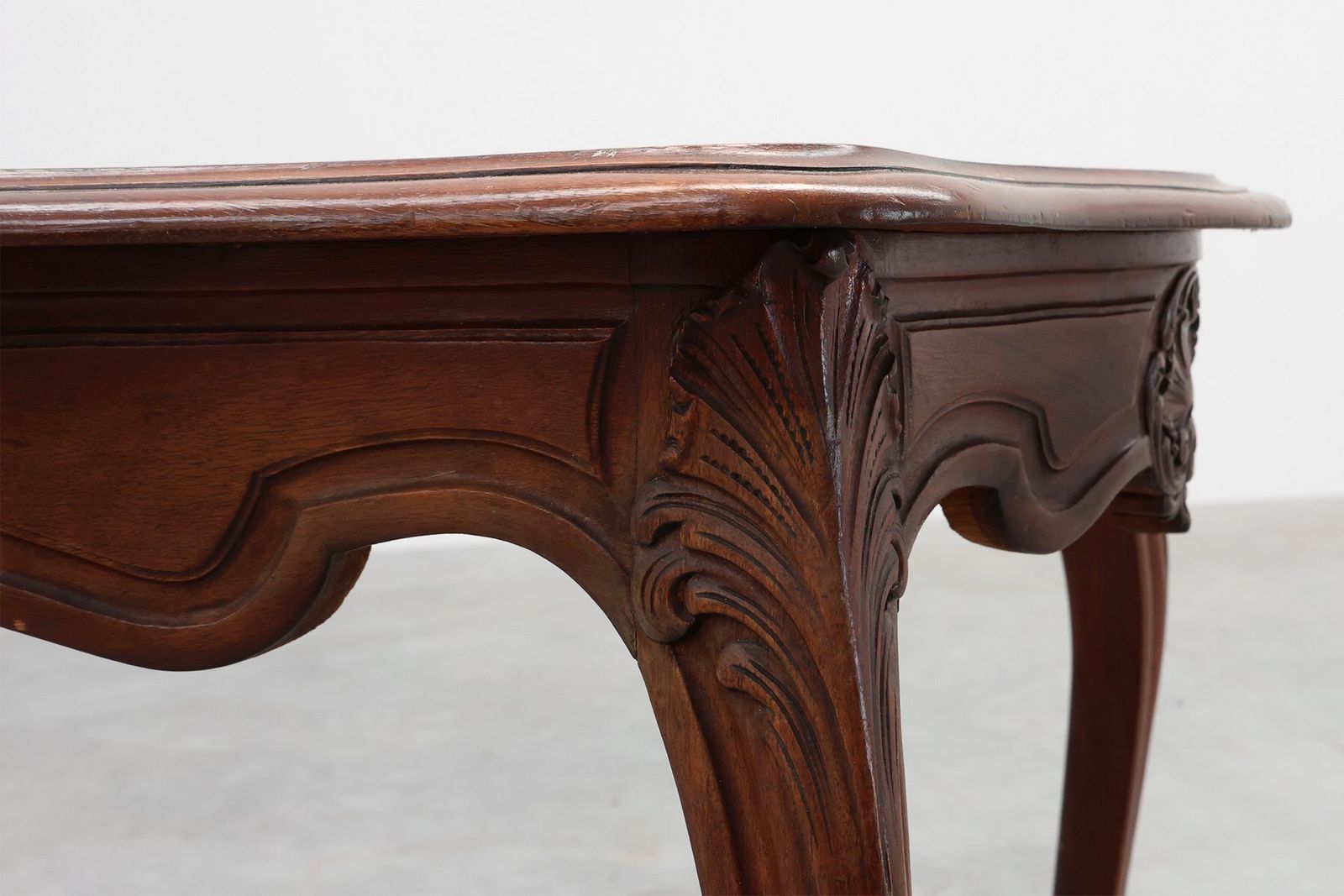 Furniture Antique Louis XV Carved Side Table, France, 1900s photo
