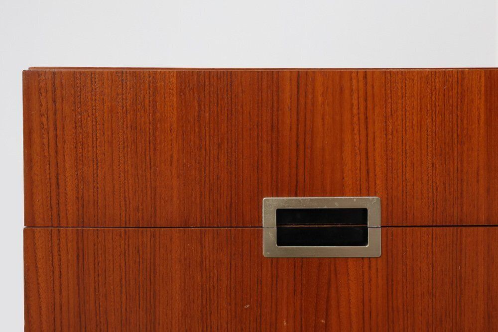 Vintage Belgian Teak Veneer Nightstand, 1950s photo vintage