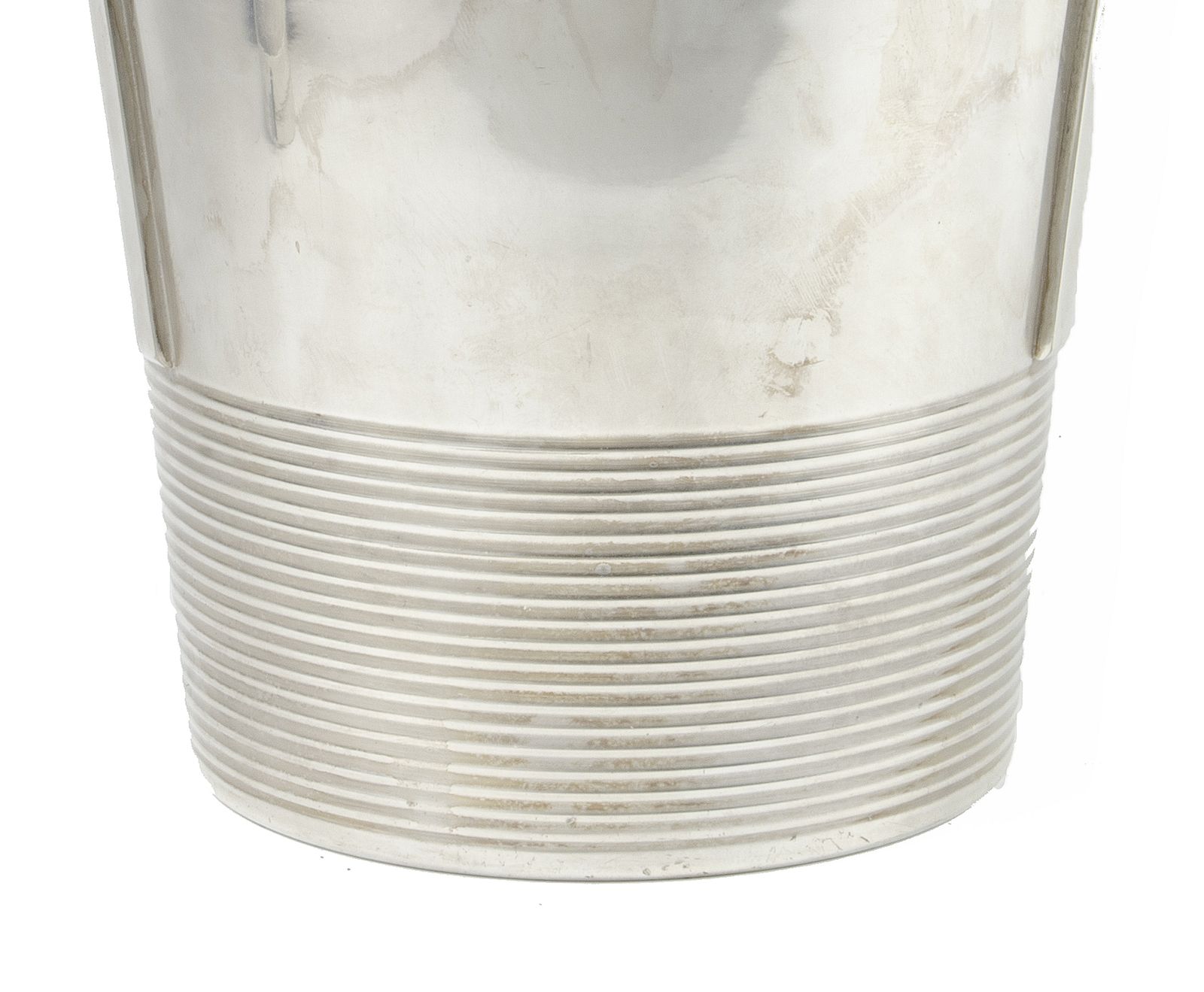 1930s Art Déco Circular Silvered Metal Wine Cooler/Ice Bucket By Christofle, France photo Home Decor