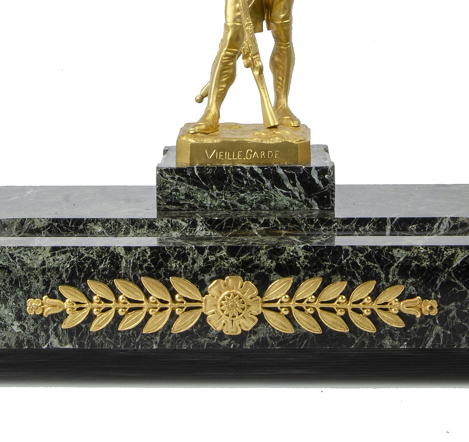 Late 19th Century Napoleon III 'Vieille Garde' Sculpture With Inkwells And Marble Base Inkstand By Armand Le Véel And Susse Frères, France photo buy
