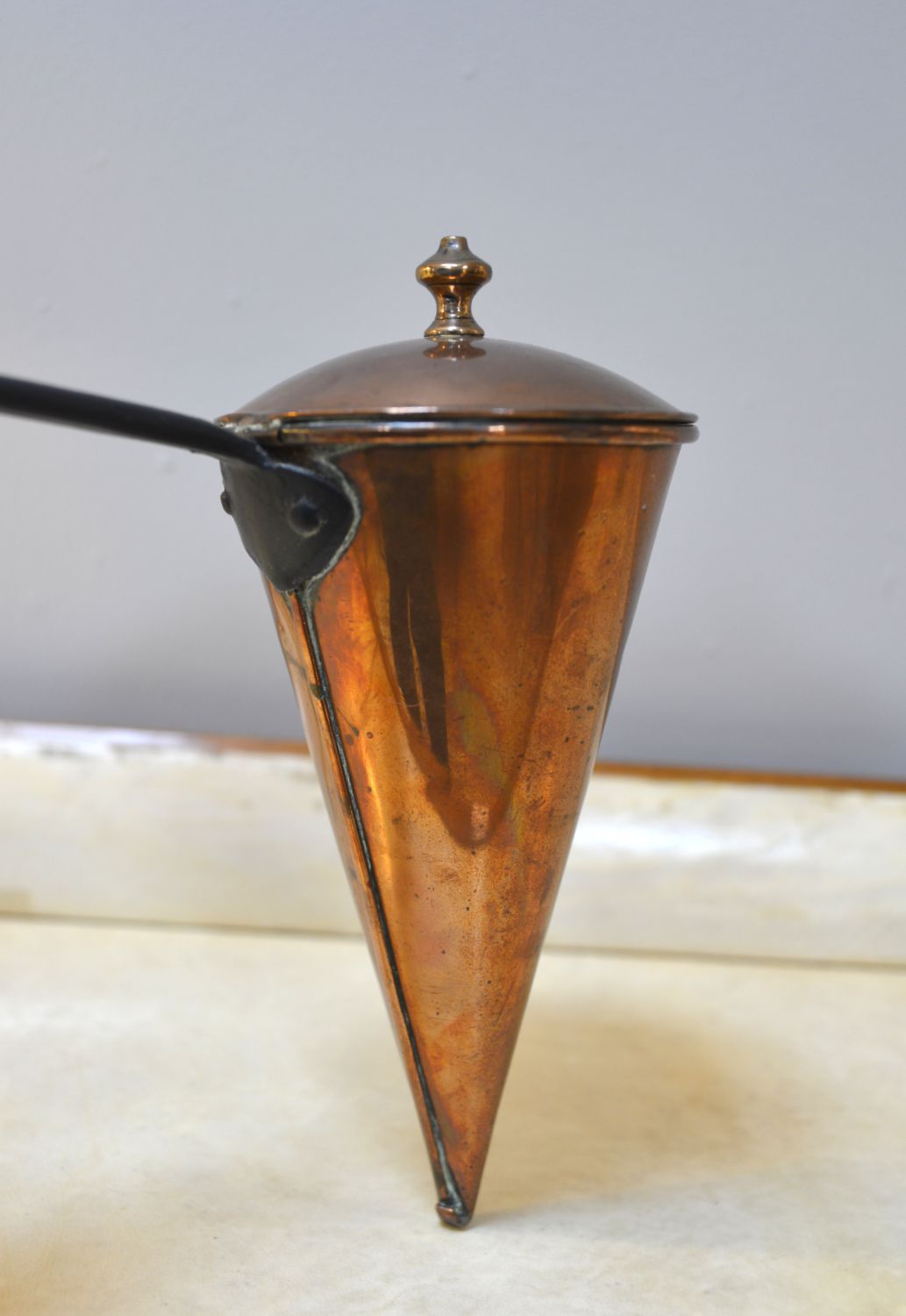 Victorian Fireside Kitchen Cone Copper Ale Warmer Cider Muller 19thc English