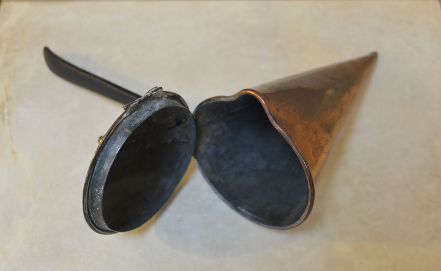photo for sale Victorian Fireside Kitchen Cone Copper Ale Warmer Cider Muller 19thc English