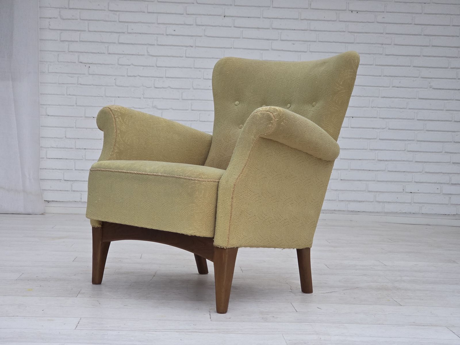 photo for sale 1960s, Danish Armchair By Fritz Hansen, Series 8000/8020, Original Condition.