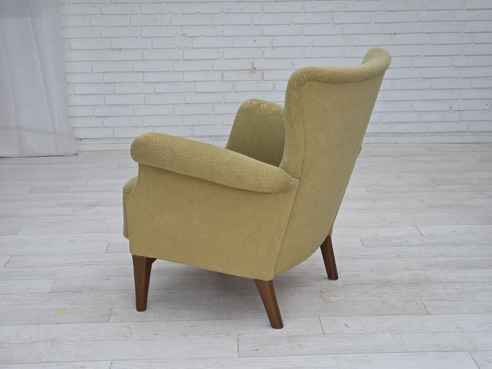 photo vintage Jaren 1960, Deense Fauteuil Van Fritz Hansen, Serie 8000/8020, Ongerestaureerde Staat.