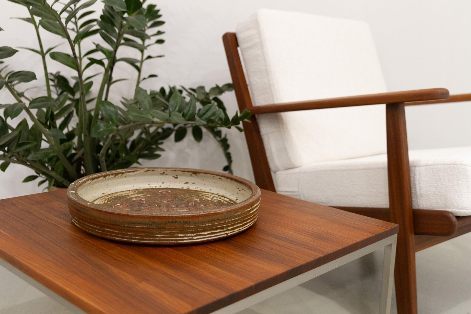 Large Mid Century Danish Stoneware Dish By Jørgen Mogensen, 1970s. photo 397.0