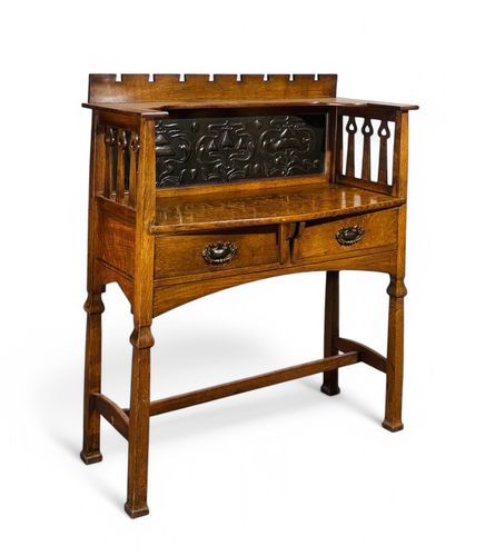 Antique Shapland And Petter  Sideboard Hall Table C1900 Arts And Crafts Rare photo vinterior