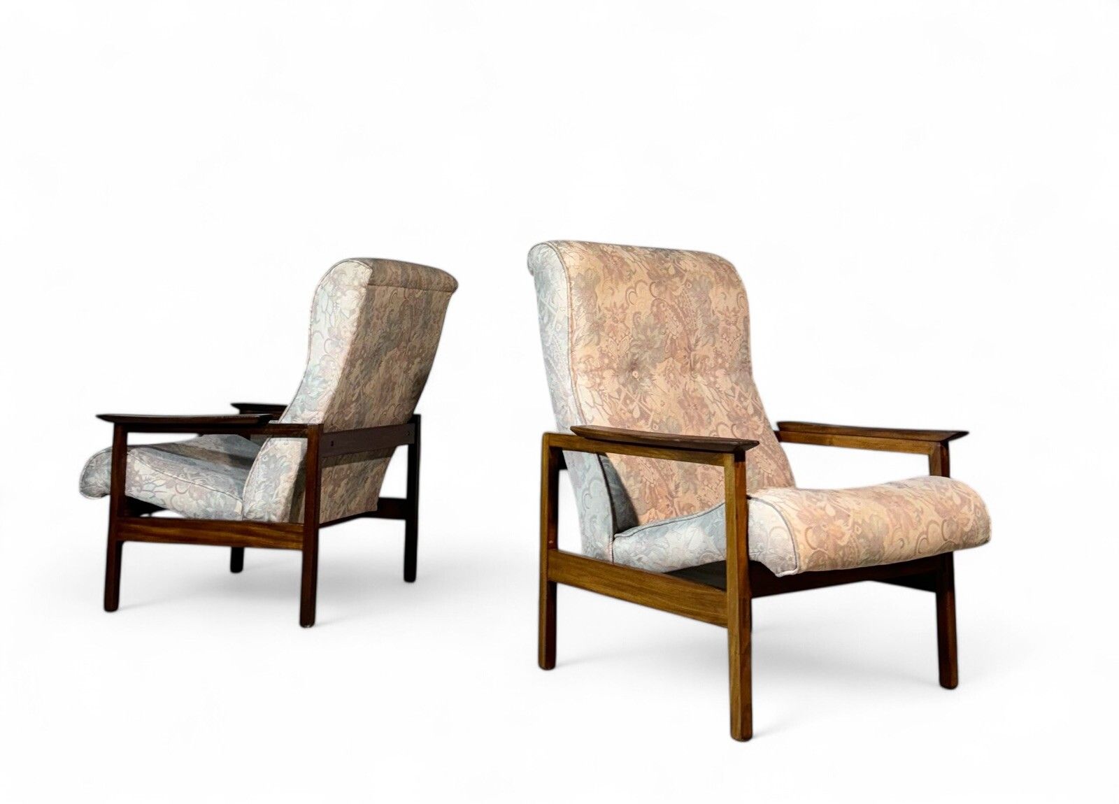 Pair Of Guy Rogers Armchairs Solid Afromosia Mid Century Retro C1960s photo Furniture