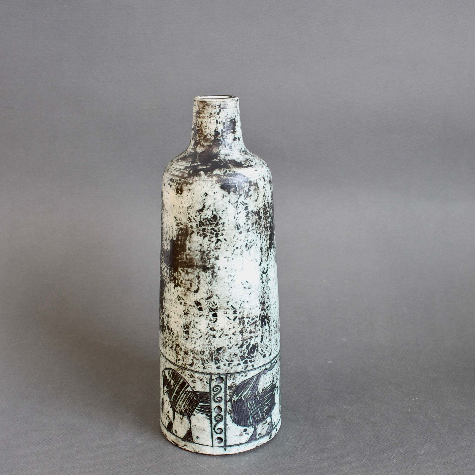Mid Century French Ceramic Flower Vase By Jacques Blin (Circa 1960s) photo for sale