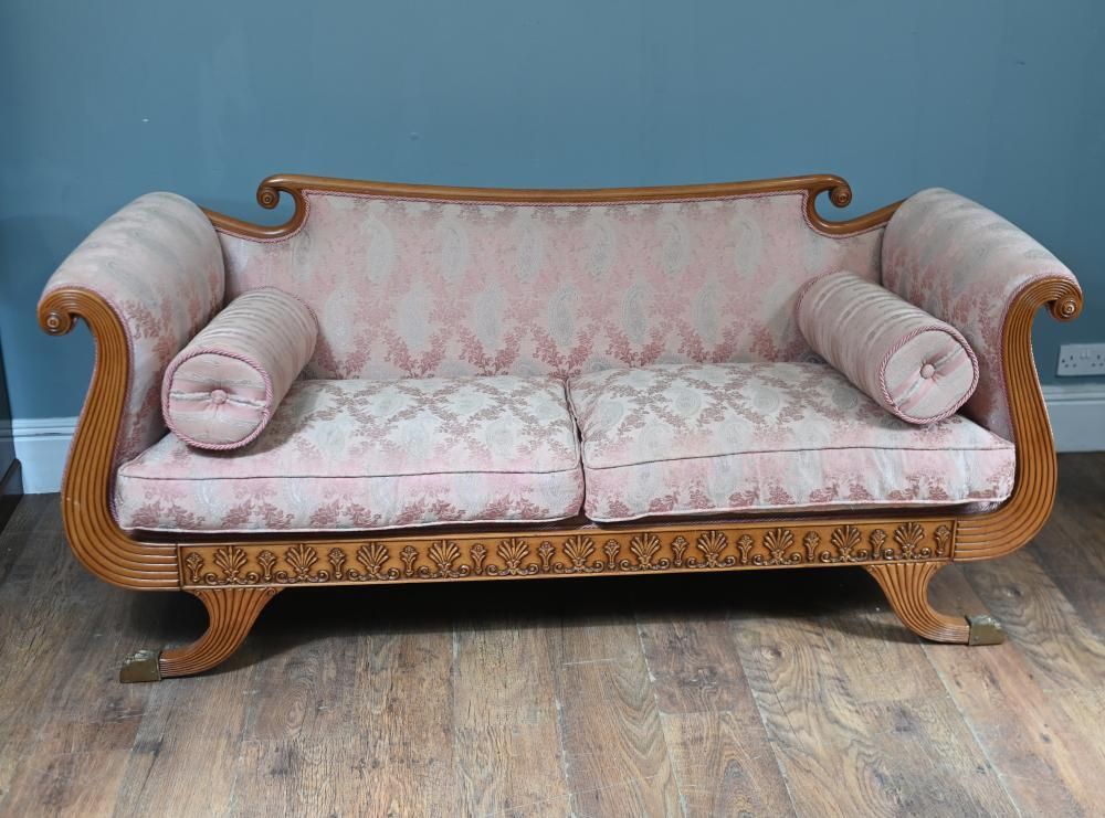 Regency Sofa Couch Thomas Hope Walnut Day Bed 1810 photo Furniture
