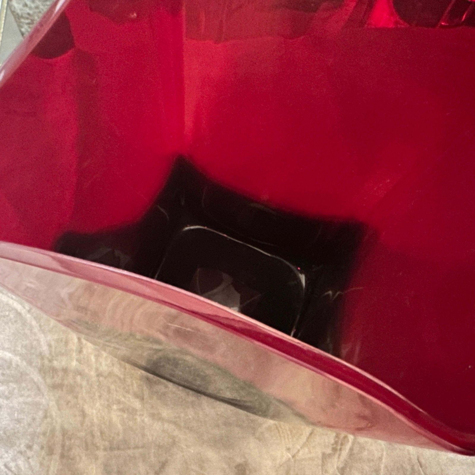 1980s Modern Red And Black Murano Glass Vase By Carlo Moretti photo 900.0