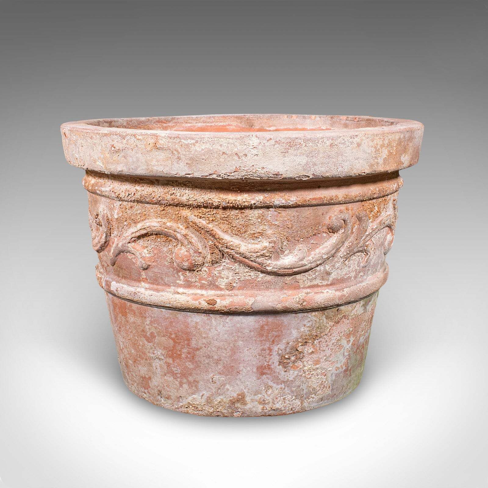 Antique Patio Planter, English, Terracotta Ornamental Tree Jardiniere, Victorian photo 505.0