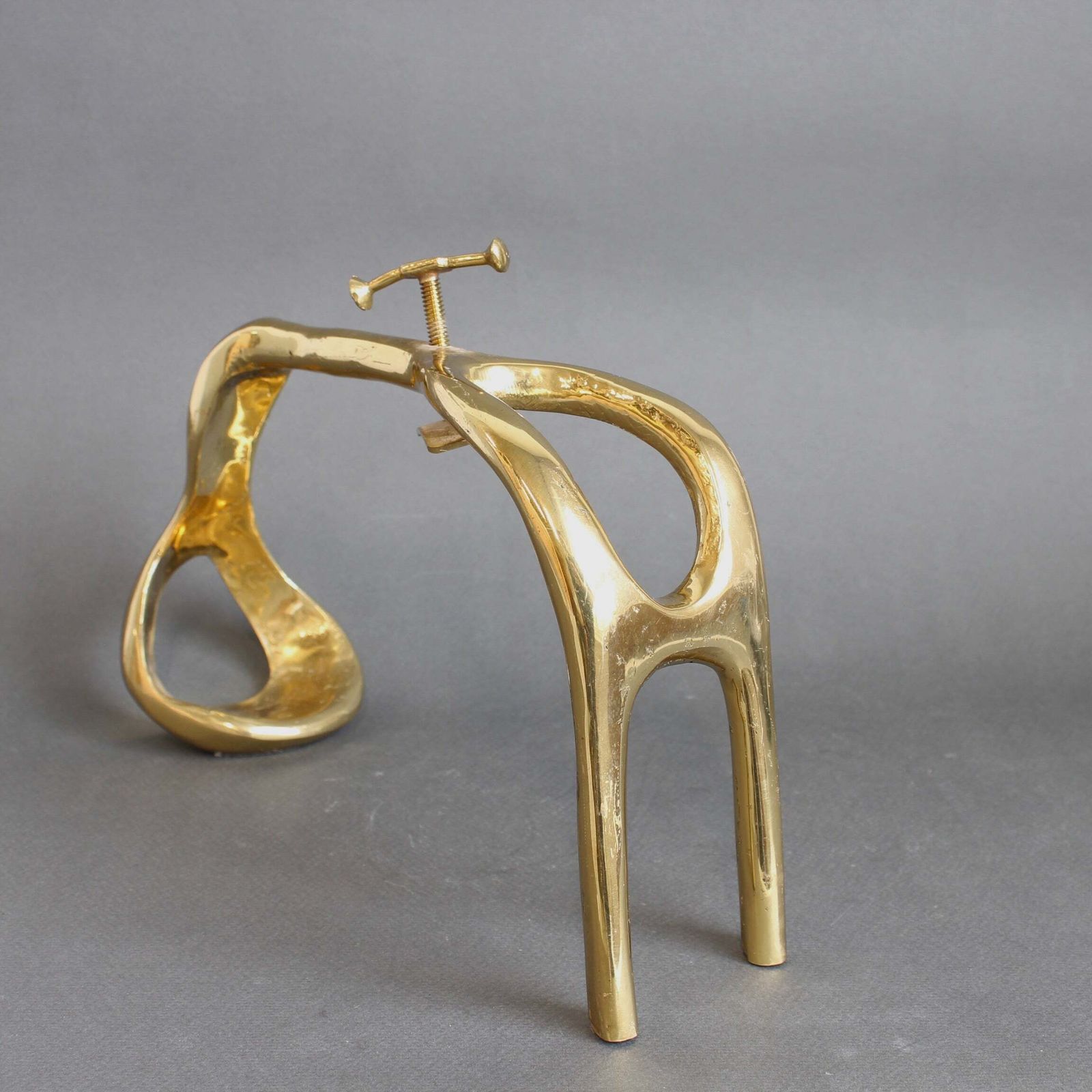 Vintage Brass Wine Bottle Pourer And Display Stand By David Marshall (Circa 1990s) photo Home Decor