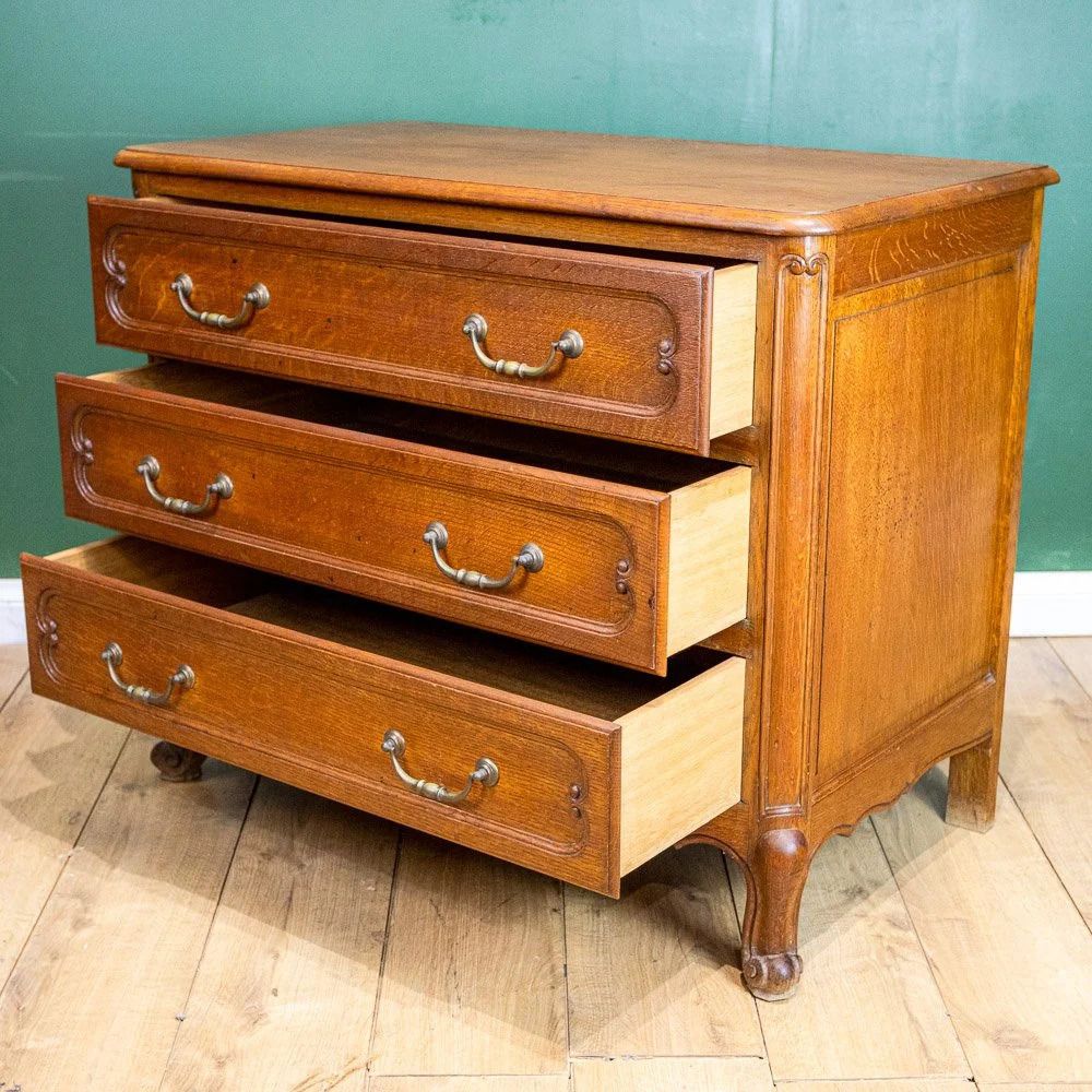 photo for sale French Oak Chest Of 3 Drawers