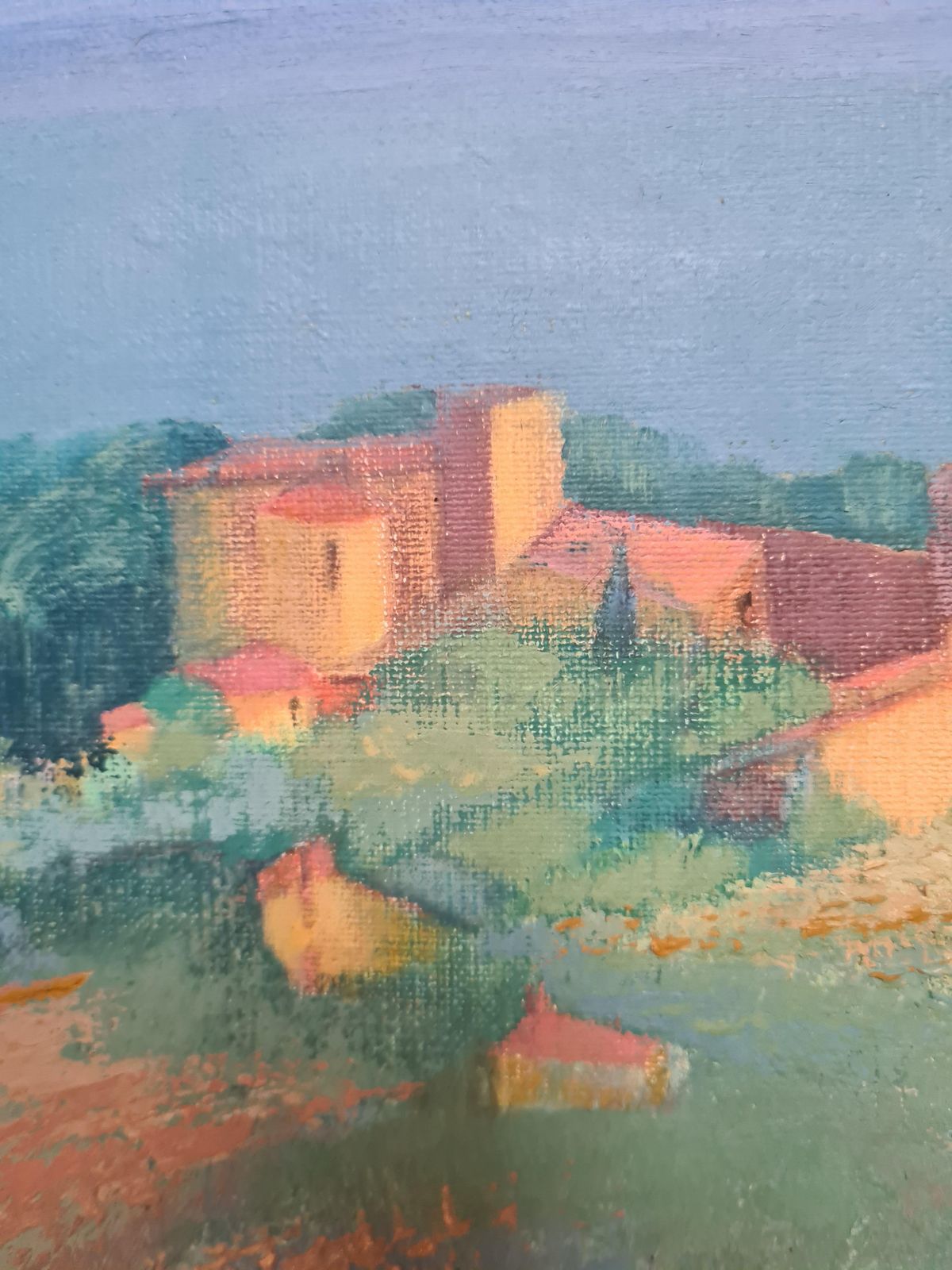 View To The Sea, Colourful Southern French Landscape By Isabelle Pardoe photo furniture