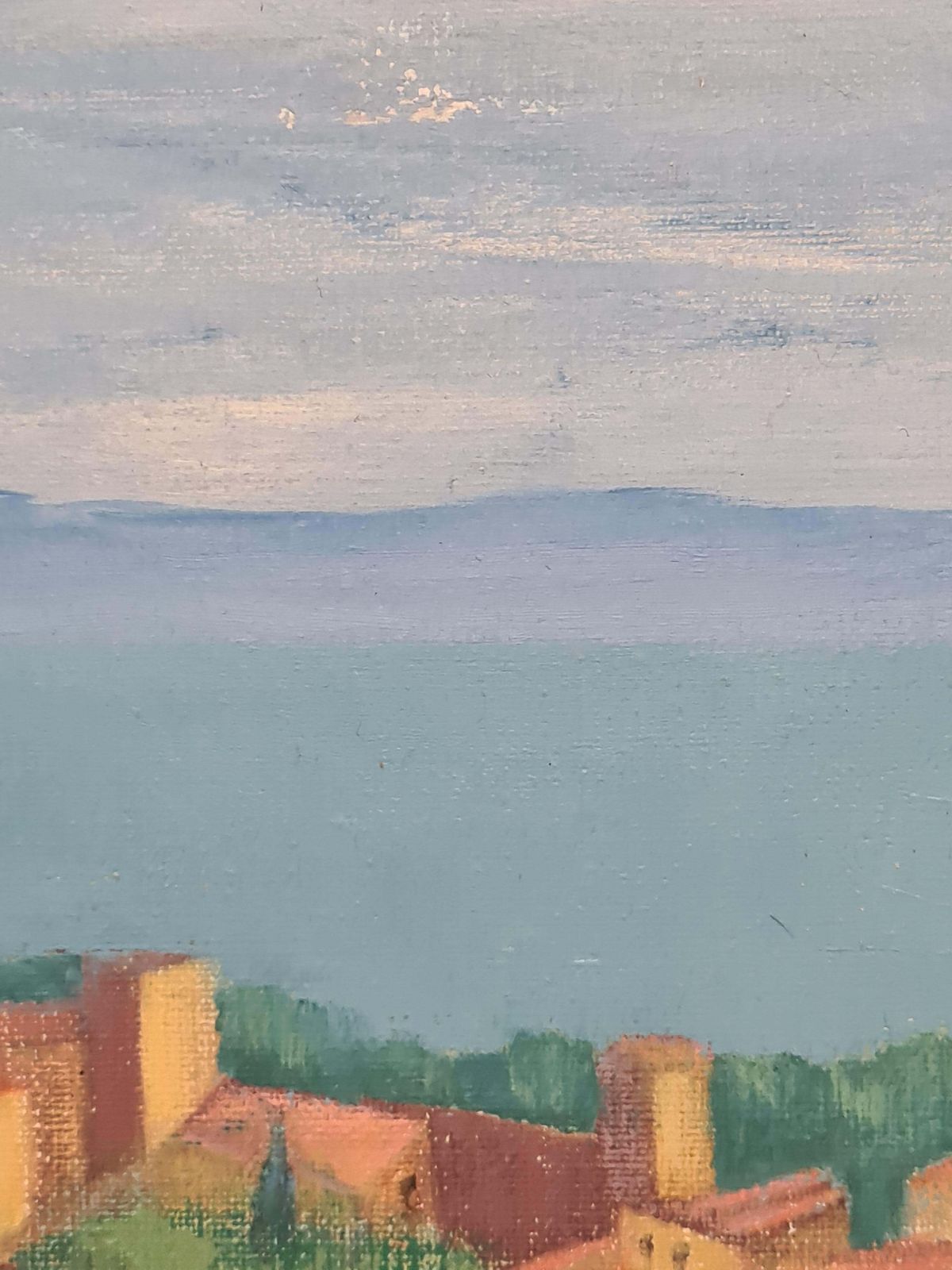 View To The Sea, Colourful Southern French Landscape By Isabelle Pardoe photo vinterior