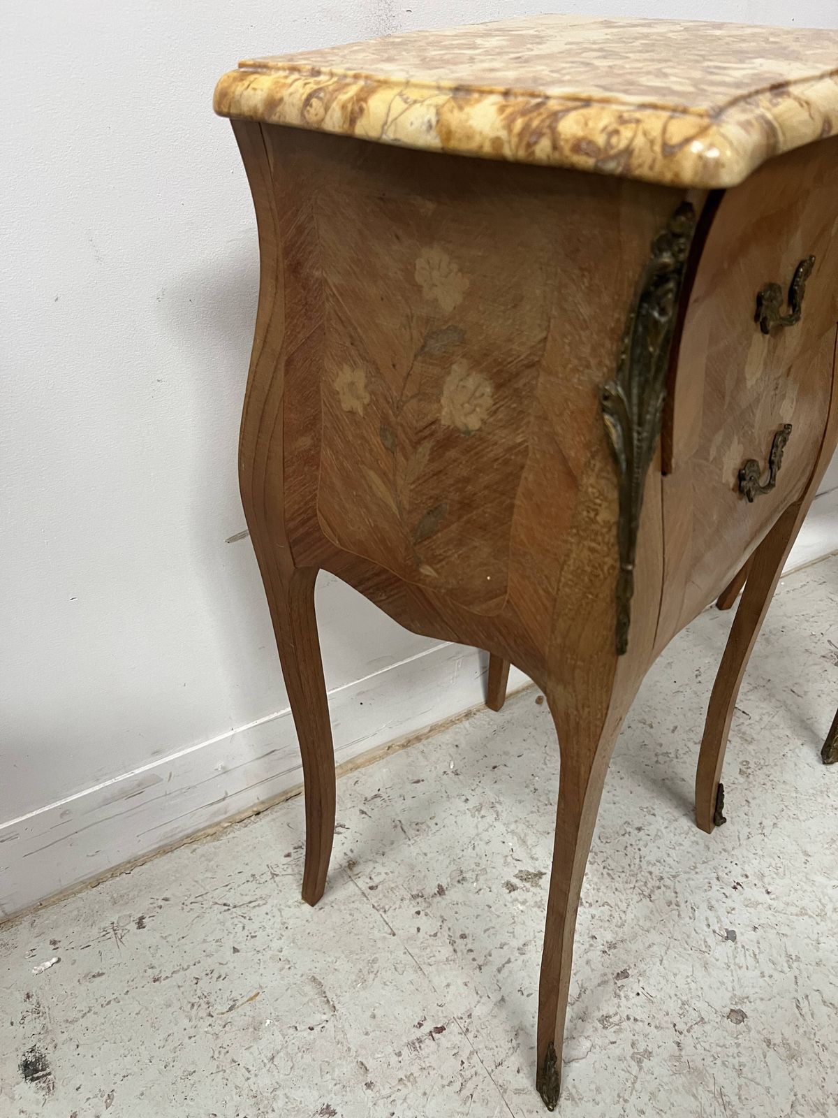Pair Of Small Marquetry Chests Of Drawers In The Louis XV Style / 20th Century photo 538.05