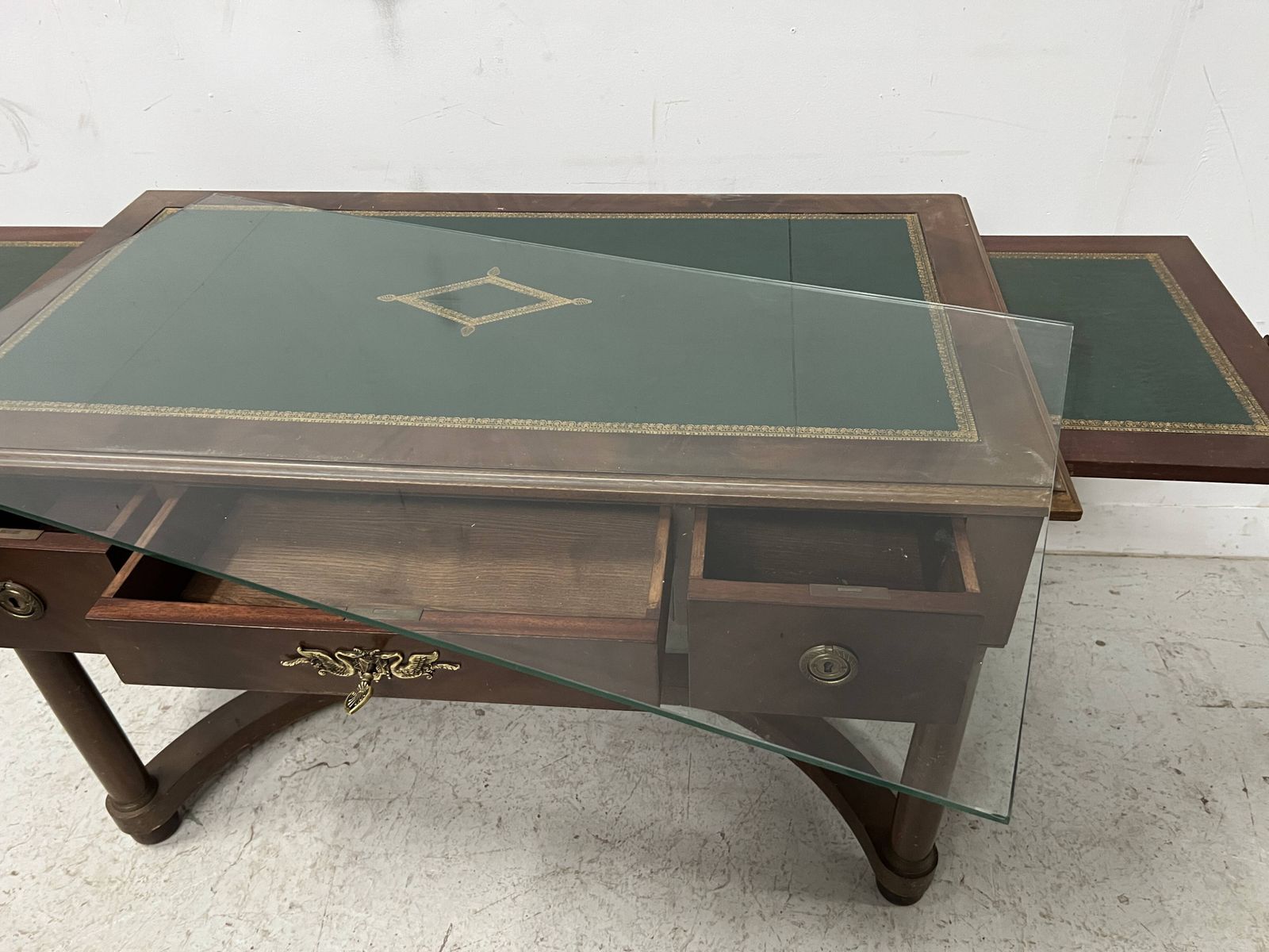 Empire Style Desk In Mahogany And Veneer, 20th Century photo buy