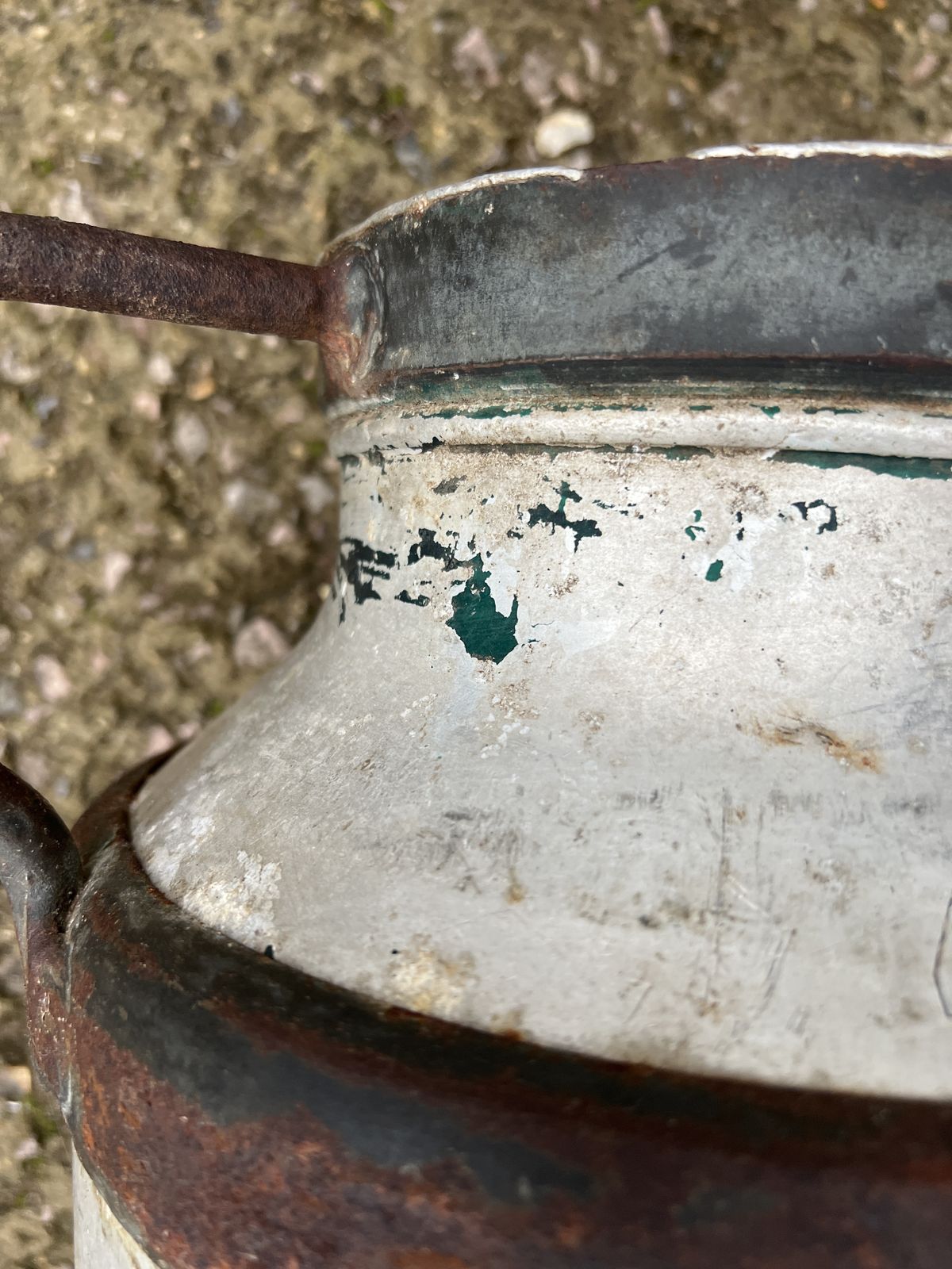 photo for sale Antique Aluminium Milk Churns
