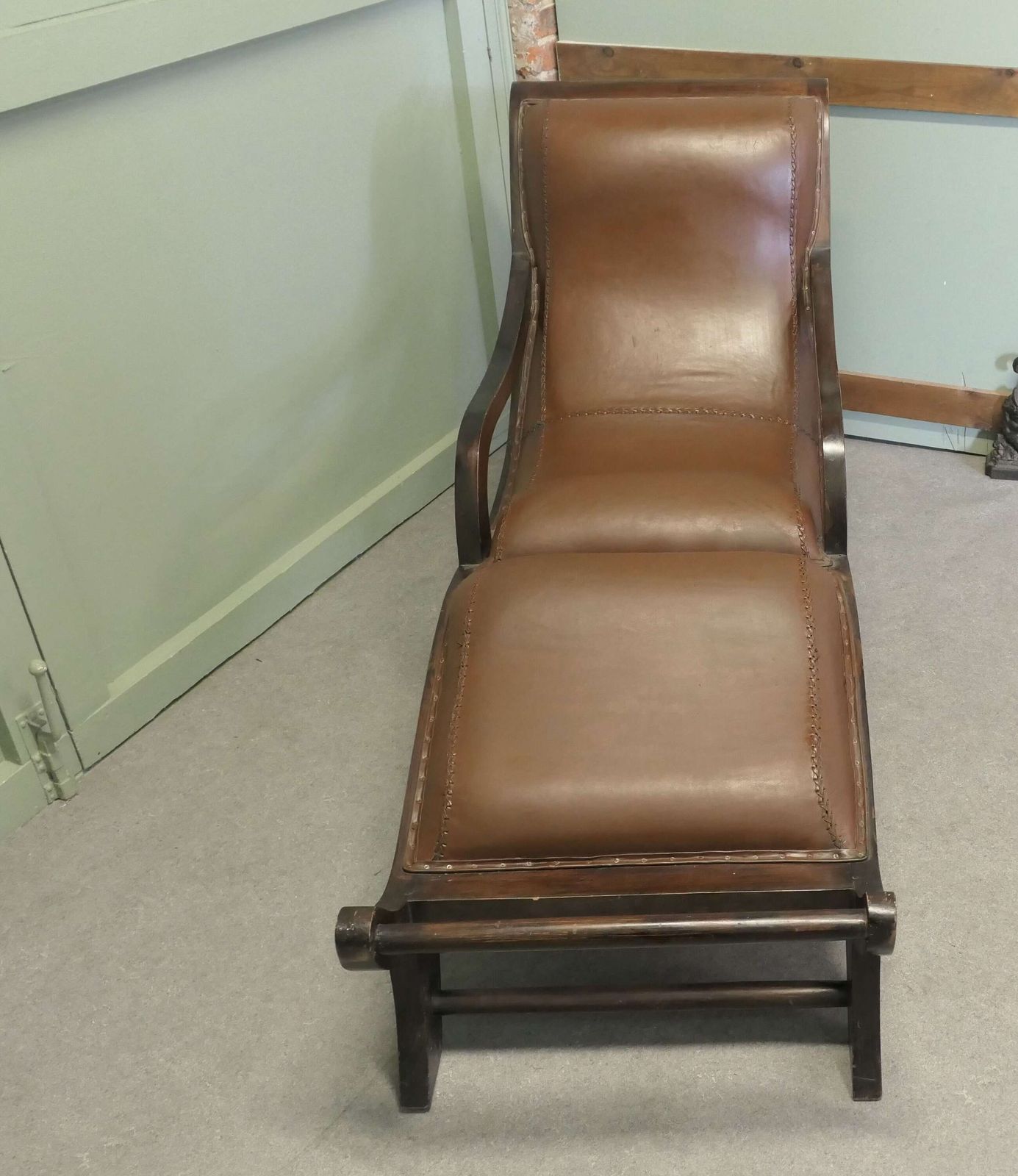 Victorian Colonial Plantation Style Chaise Lounge Superb Victorian Leather Chaise Longe photo buy