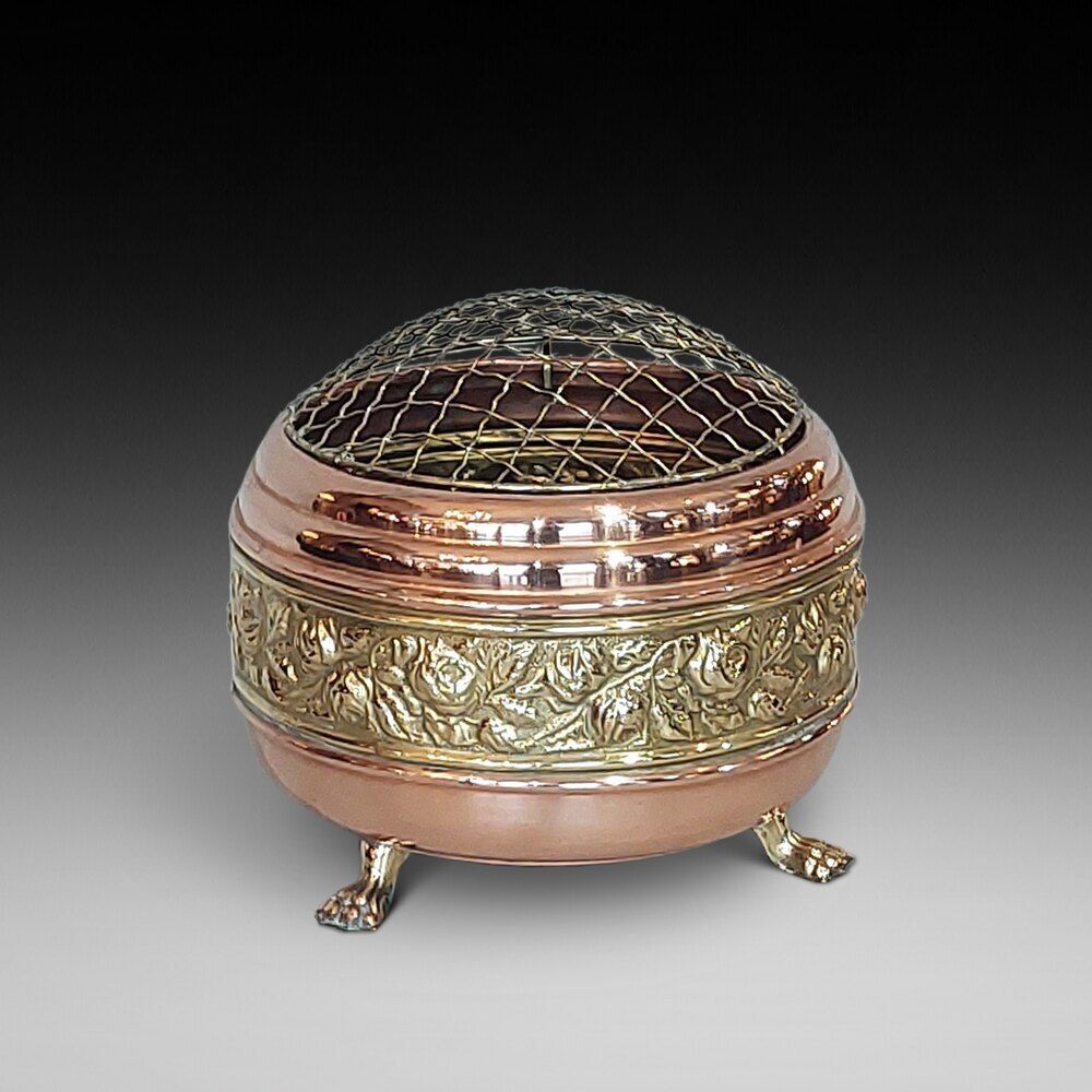 Victorian Copper And Brass Encircled Rose Bowl photo furniture
