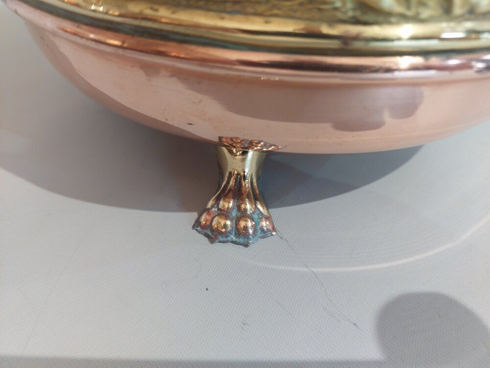 Victorian Copper And Brass Encircled Rose Bowl photo Garden Decor