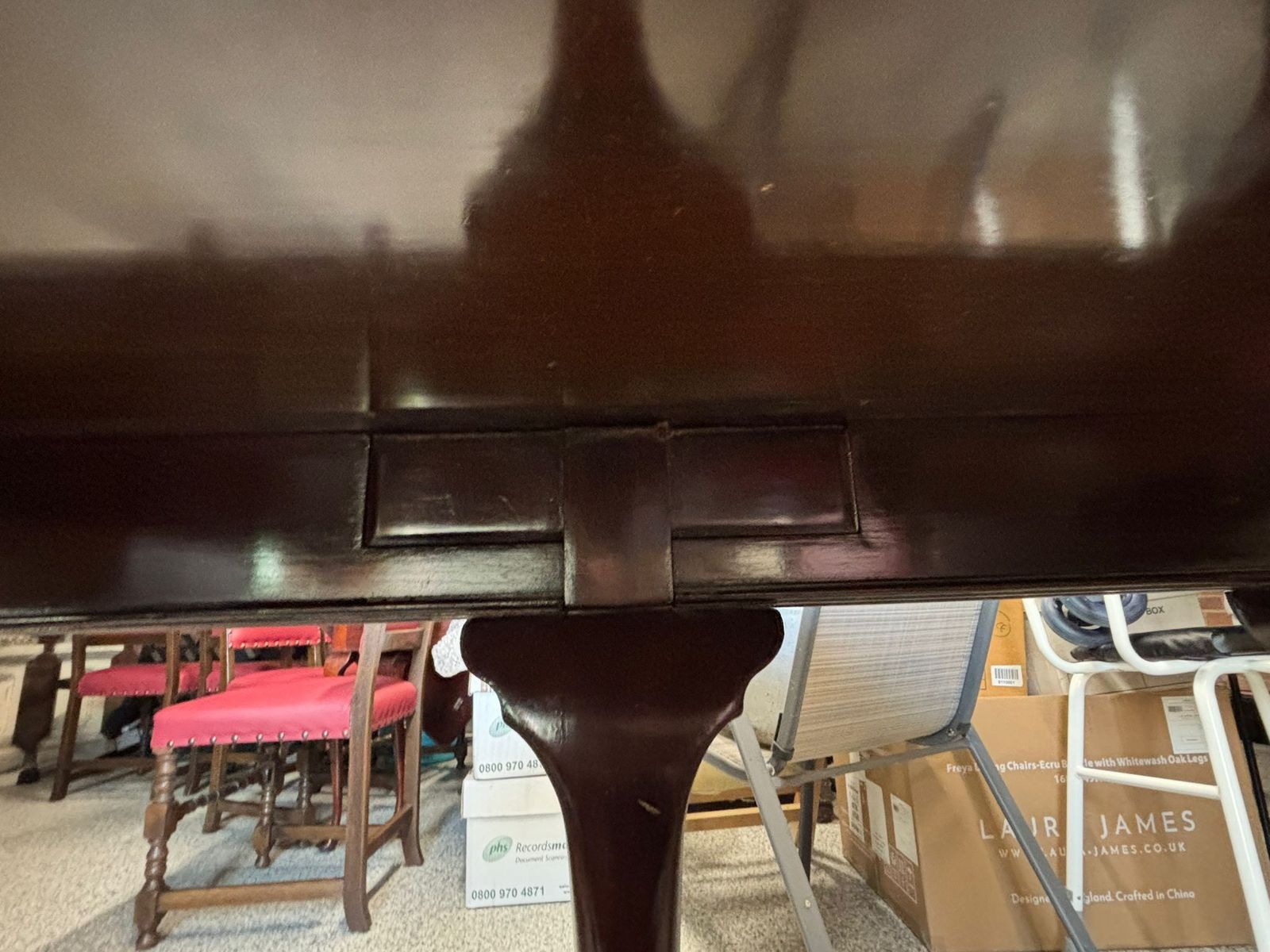 175.0 Edwardian Mahogany Chippendale Revival Fold Over Card Table (C.1905–1930) photo