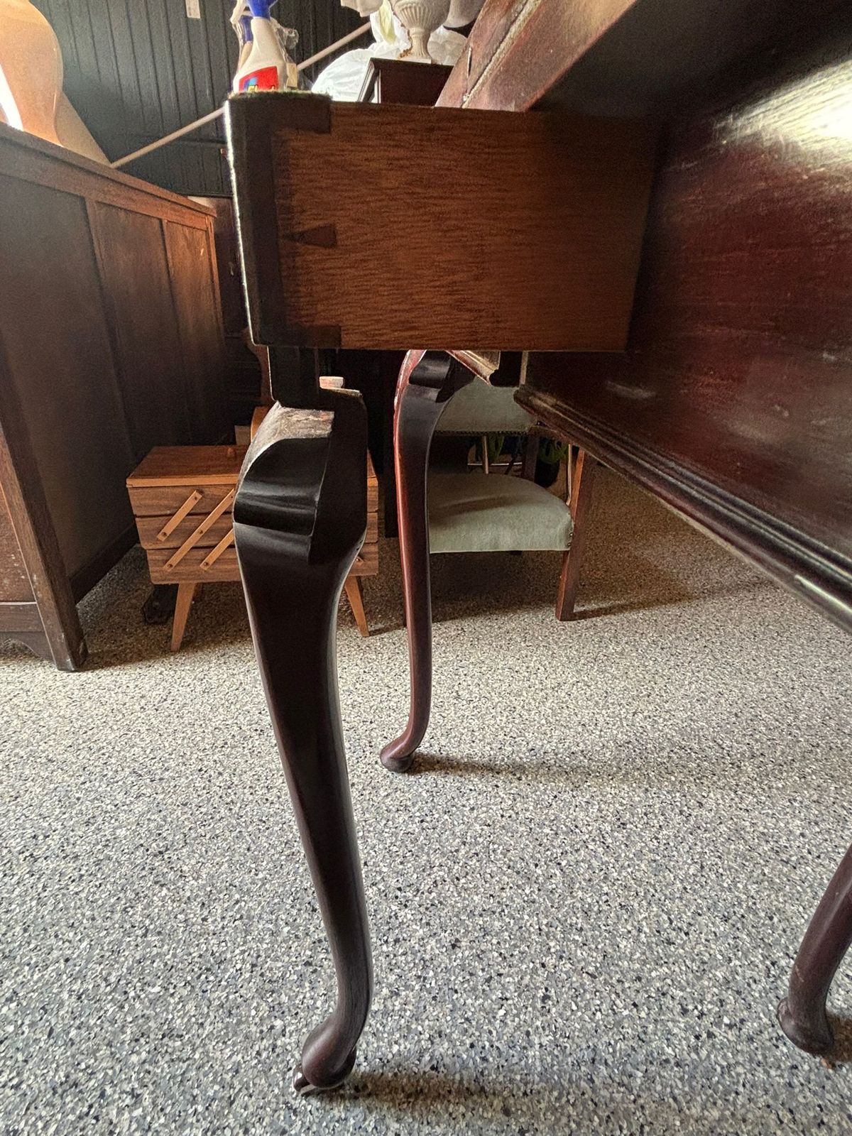 photo vinterior Edwardian Mahogany Chippendale Revival Fold Over Card Table (C.1905–1930)
