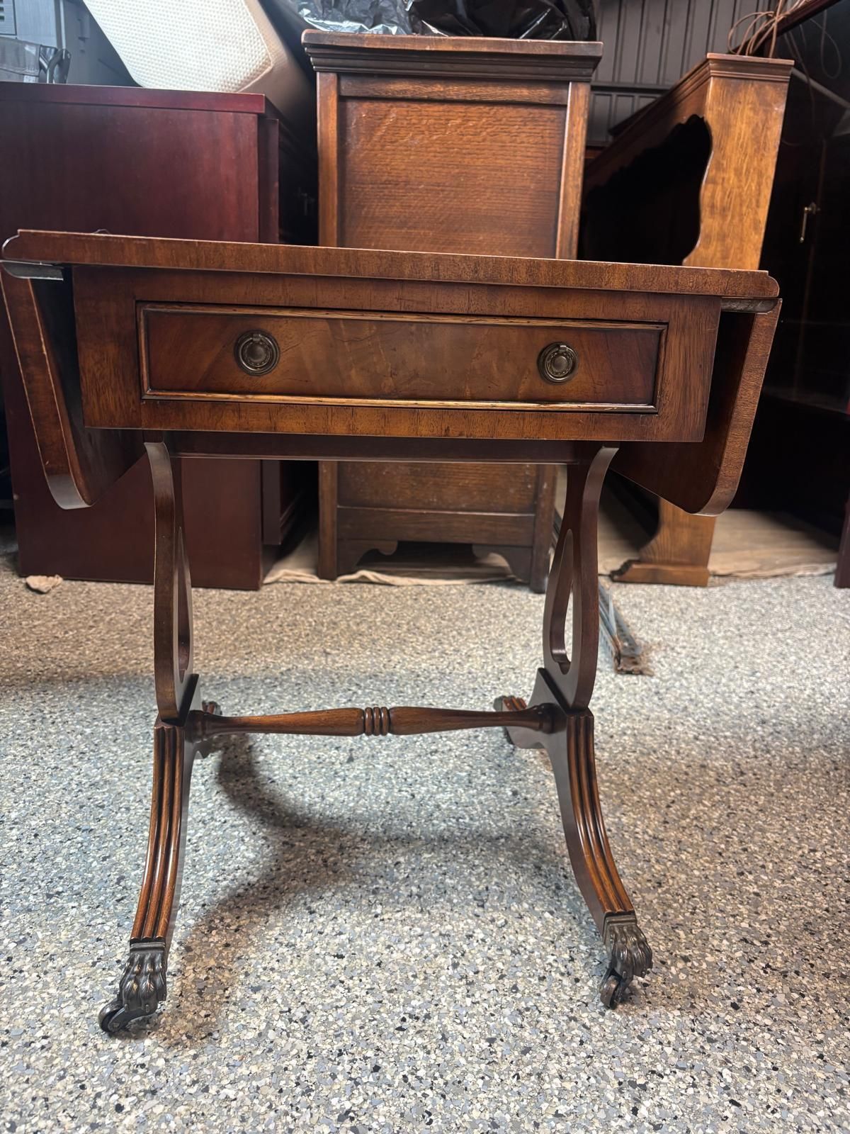 Pair Of Bevan Funnell “Reprodux” Drop Leaf Occasional Tables photo vinterior