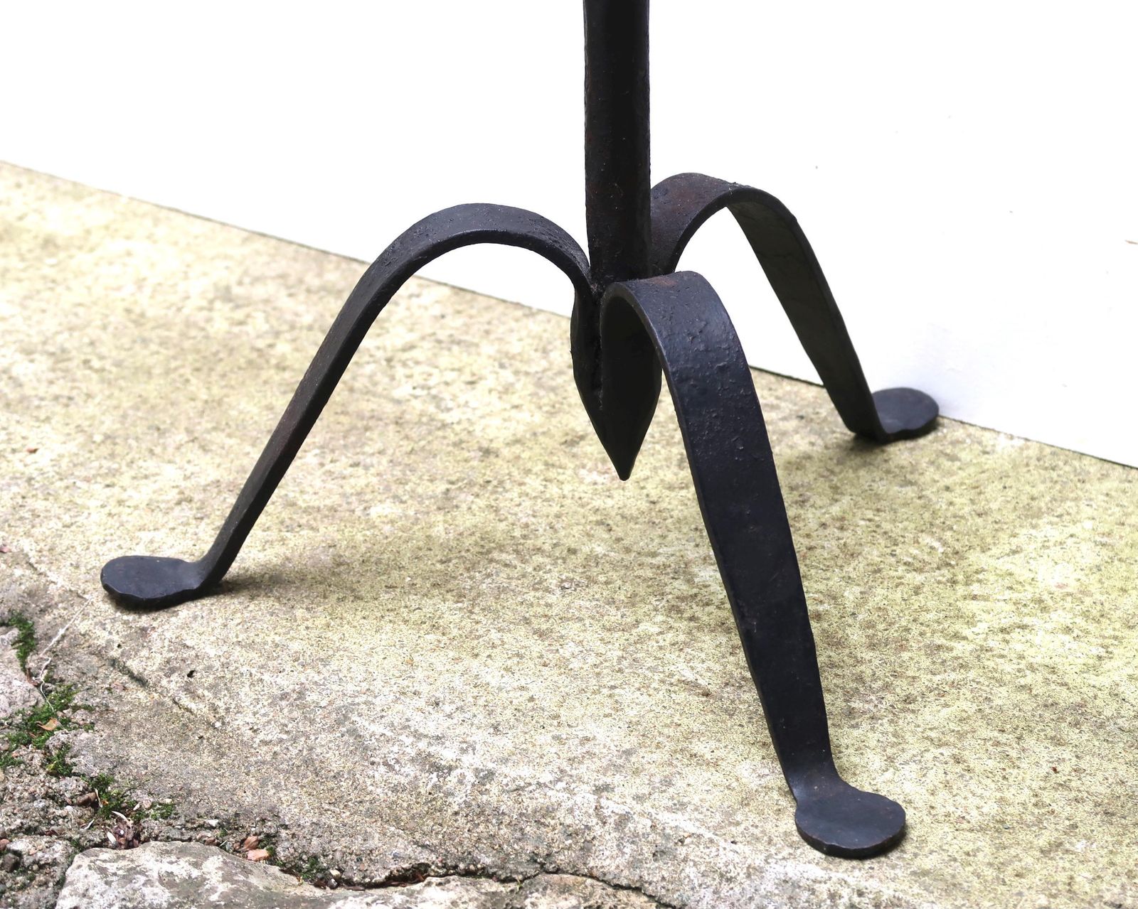 Large French Wrought Iron Tripod Candle Holder, 1950s / Brutalist, Chandelier, Candelabra, Castle, Church, Rustic, Farmhouse, Home Decor photo vintage