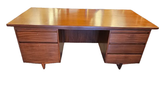 Large Danish Mid Century Teak Desk photo Furniture