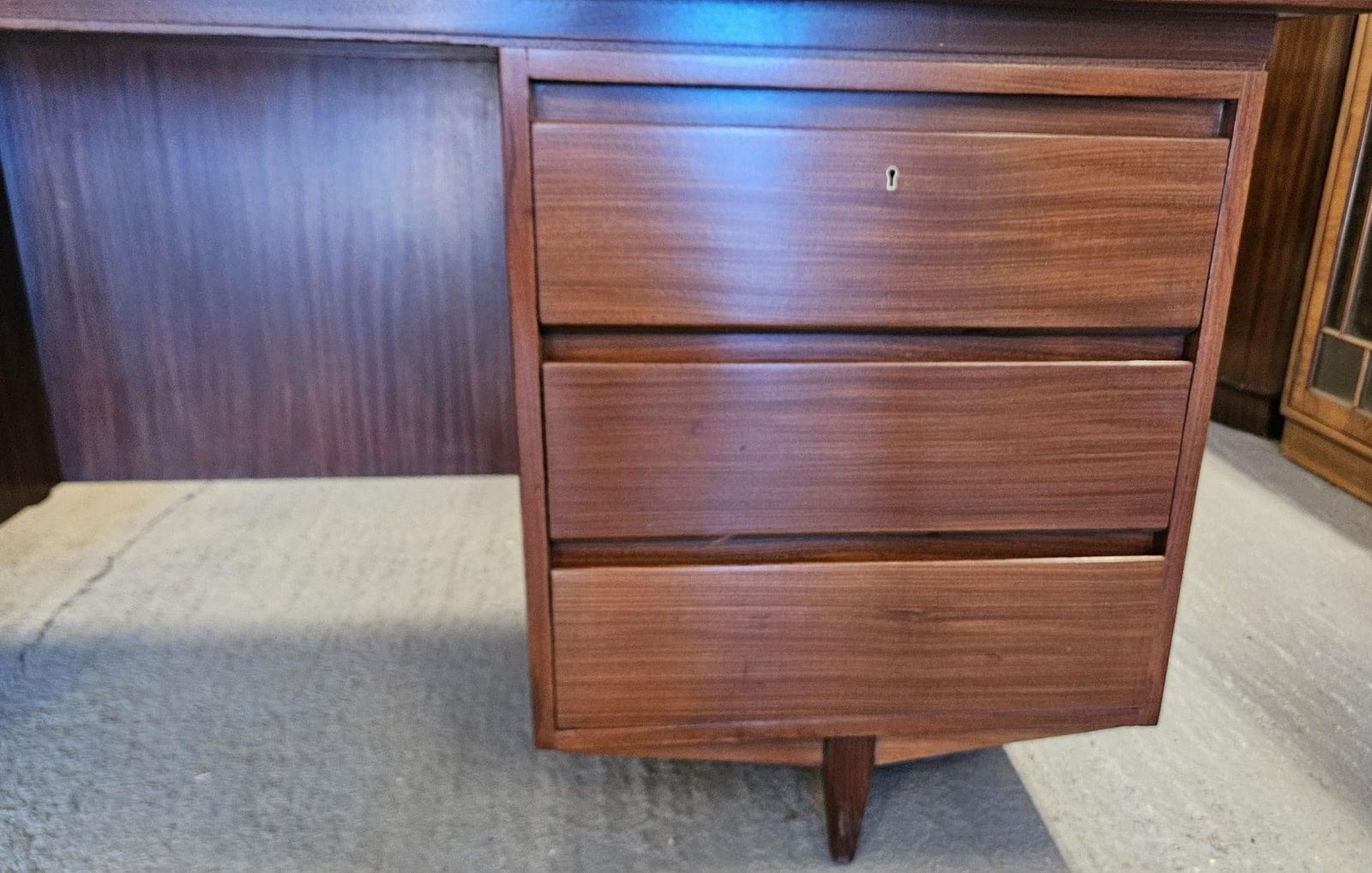 photo for sale Large Danish Mid Century Teak Desk