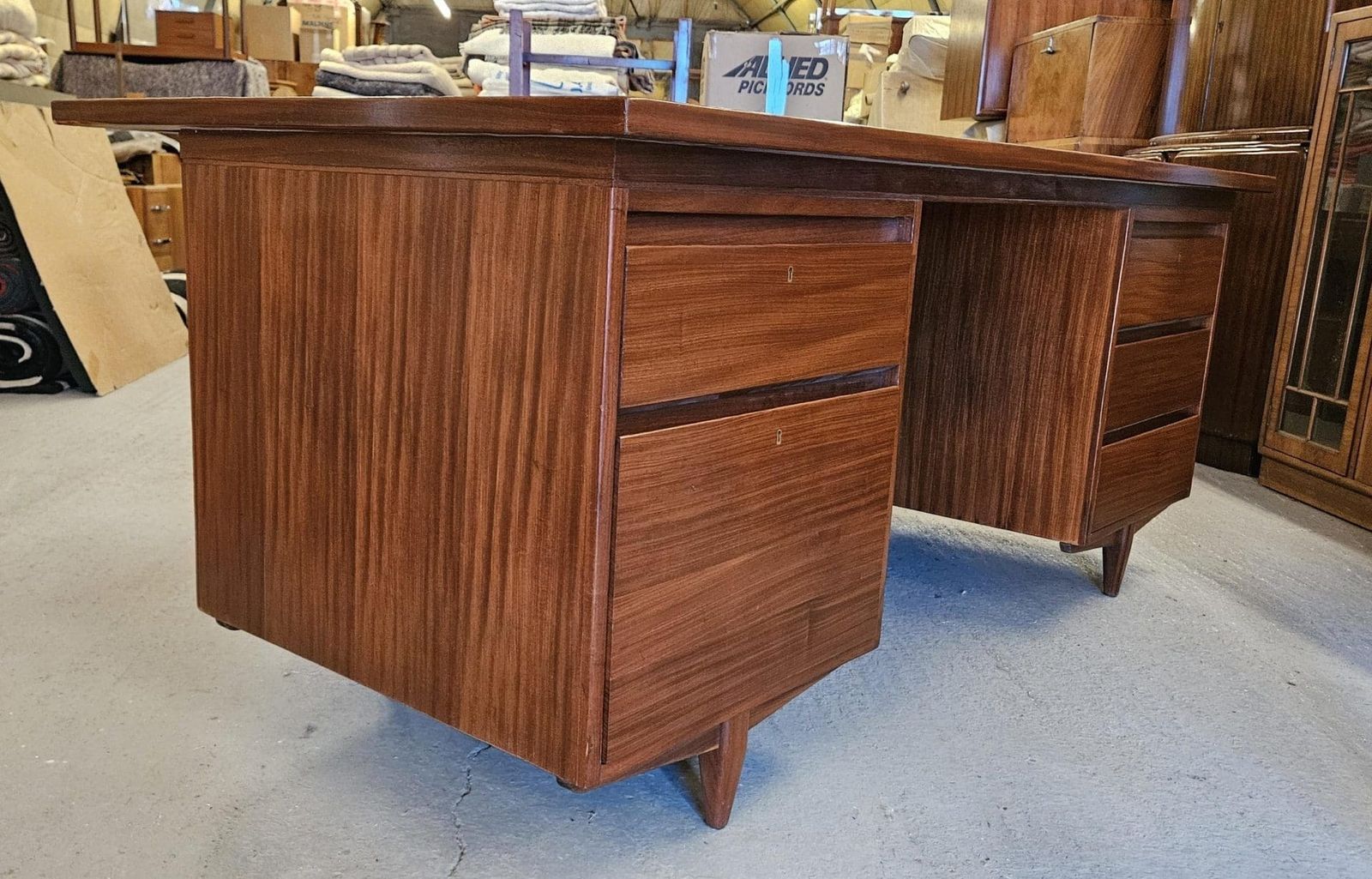 photo buy Large Danish Mid Century Teak Desk