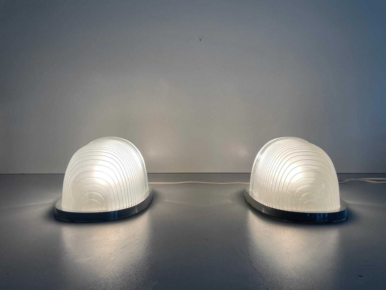 photo vintage Model Clipeo Rare Pair Of Sconces By Eric Gottein For Artemide, 1980s, Italy