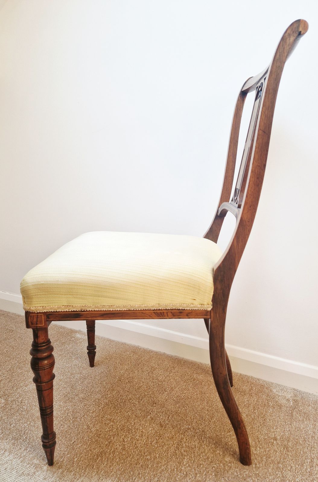 4 Matching Edwardian Inlaid Mahogany Occasional Chairs photo Furniture