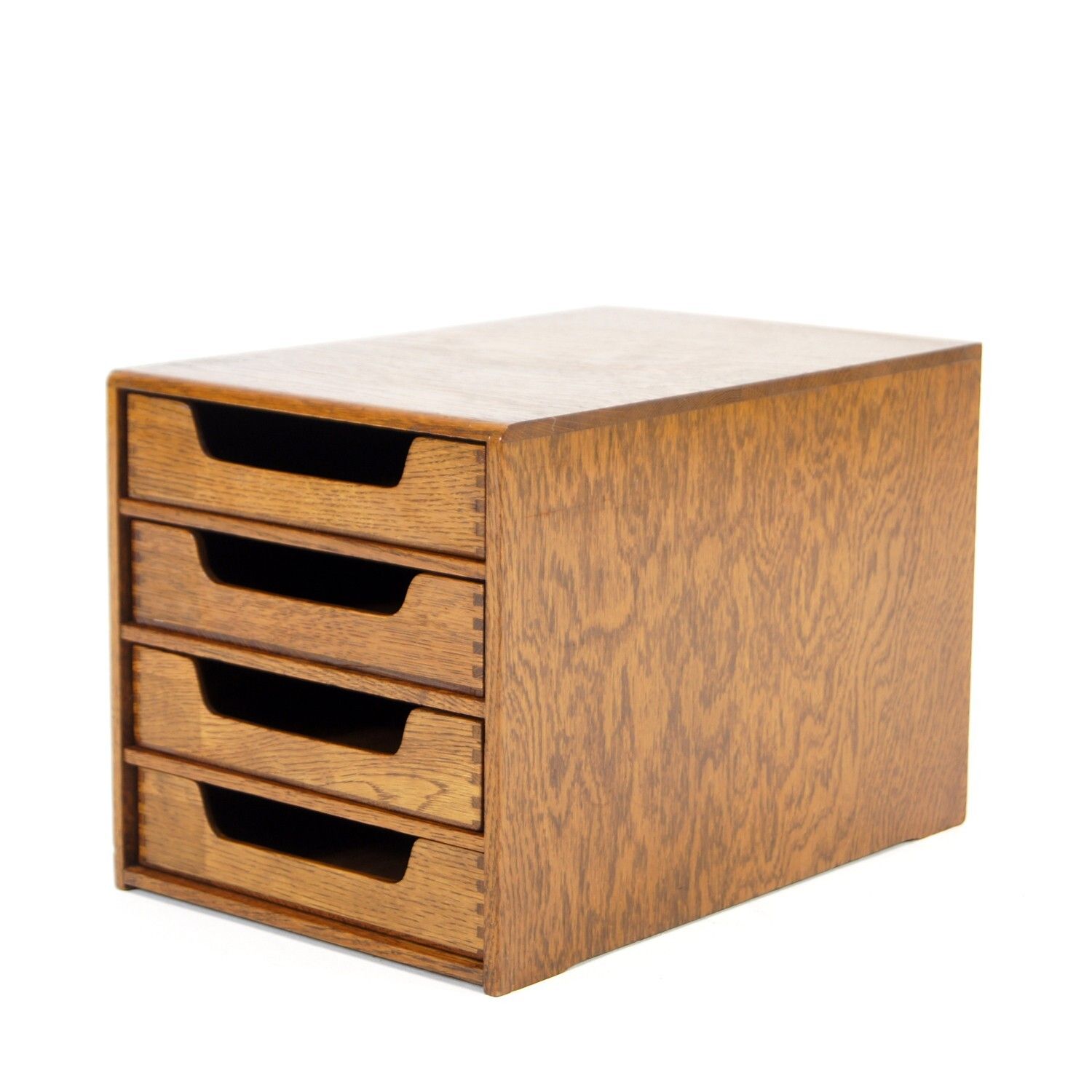 Retro Vintage Danish Oak Paper Tray Desk Tidy Filing Cabinet Mid Century 70s 60s