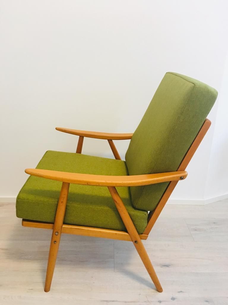 Green Boomerang Armchair From Thonet, 1960s photo furniture