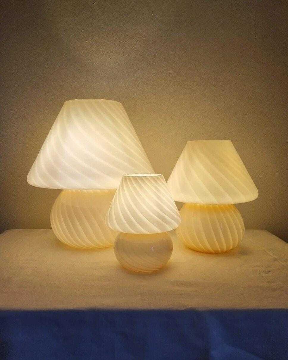 Trio Of Italian Murano Glass Lamps photo for sale